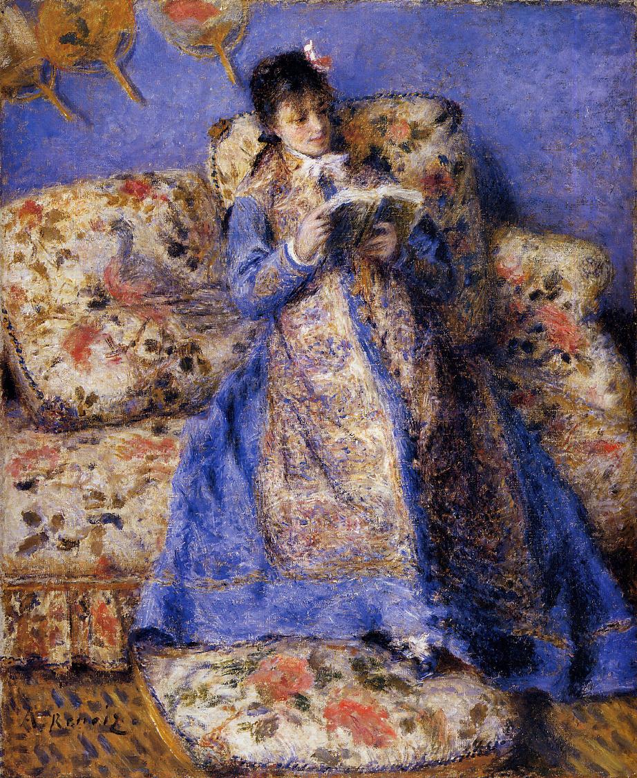 Camille Monet reading 1872